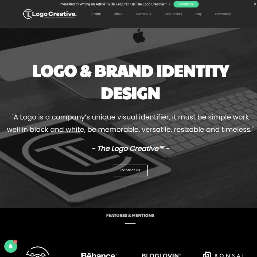 thelogocreative.co.uk homepage screenshot