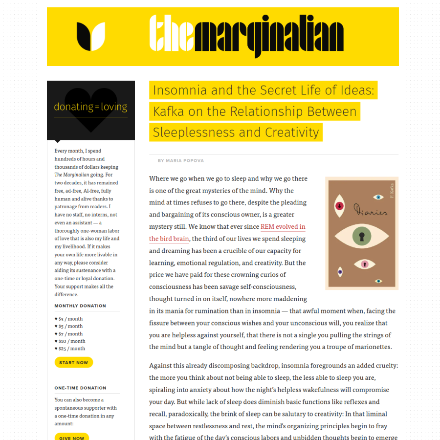 themarginalian.org homepage screenshot