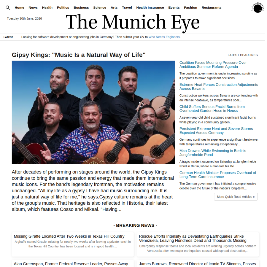 themunicheye.com homepage screenshot