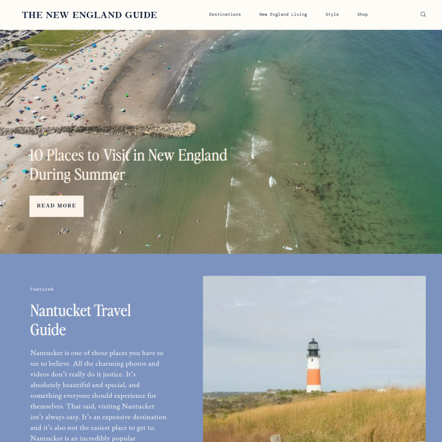 theneguide.com homepage screenshot