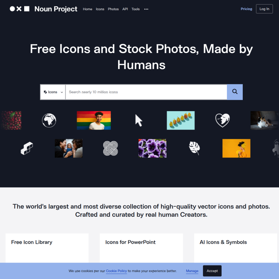 thenounproject.com homepage screenshot