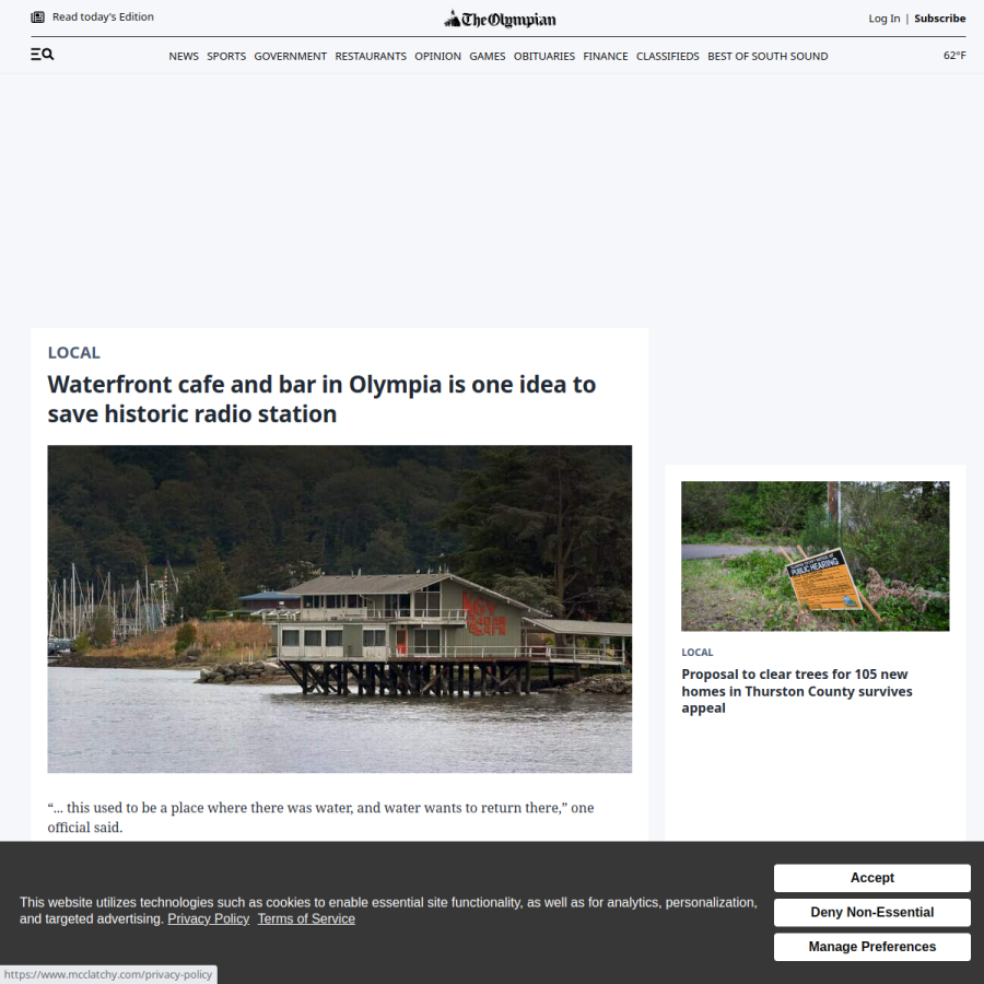theolympian.com homepage screenshot