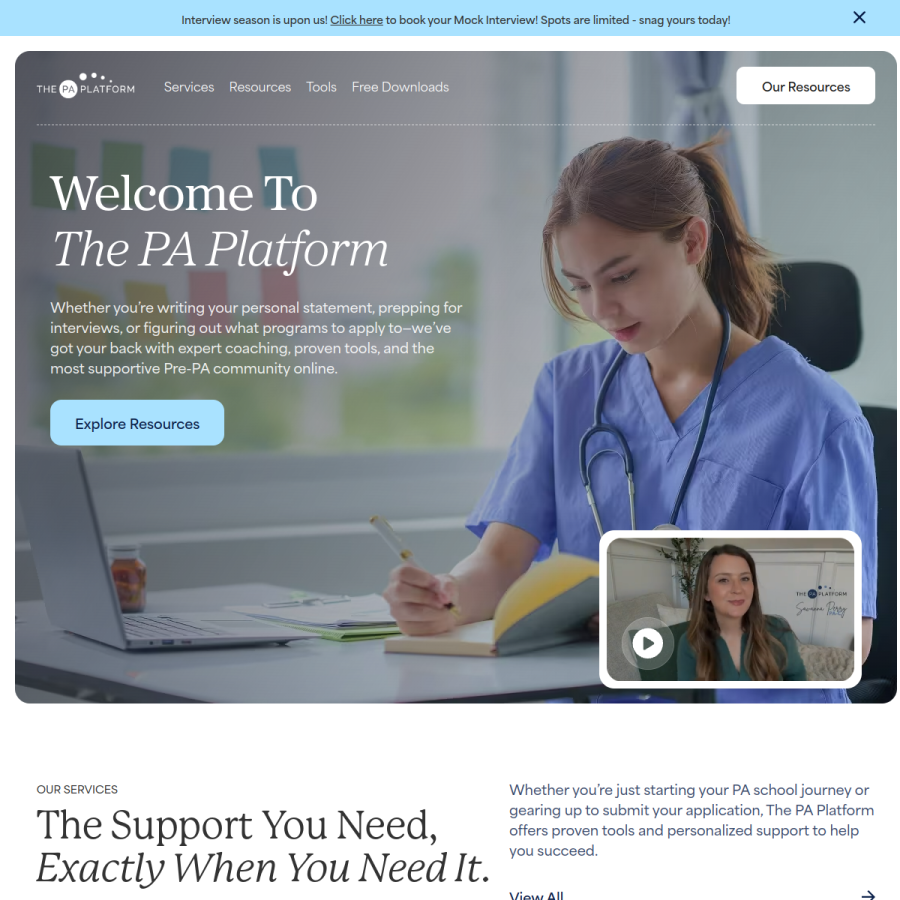 thepaplatform.com homepage screenshot