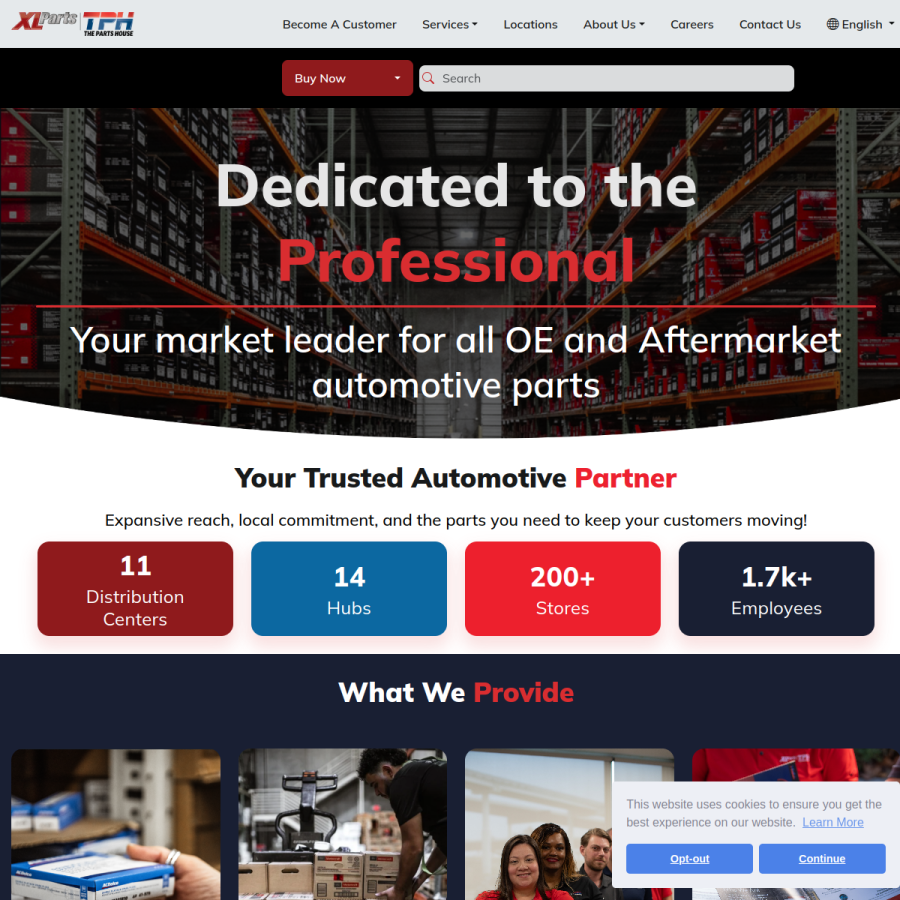 thepartshouse.com homepage screenshot