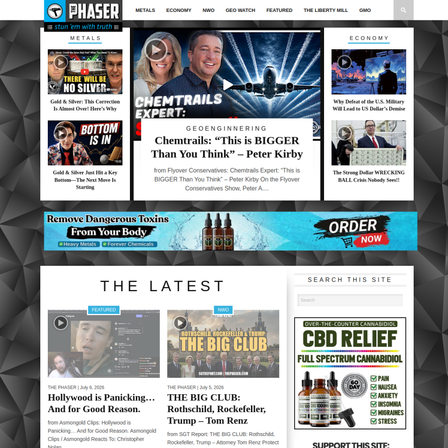 thephaser.com homepage screenshot
