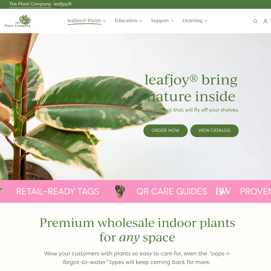 theplantcompany.com homepage screenshot