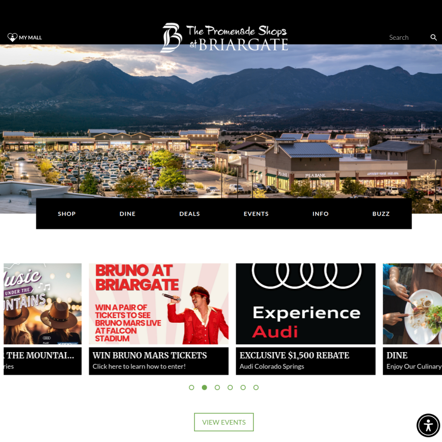 thepromenadeshopsatbriargate.com homepage screenshot