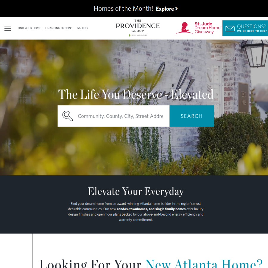 theprovidencegroup.com homepage screenshot