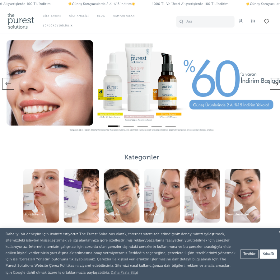 thepurestsolutions.com homepage screenshot