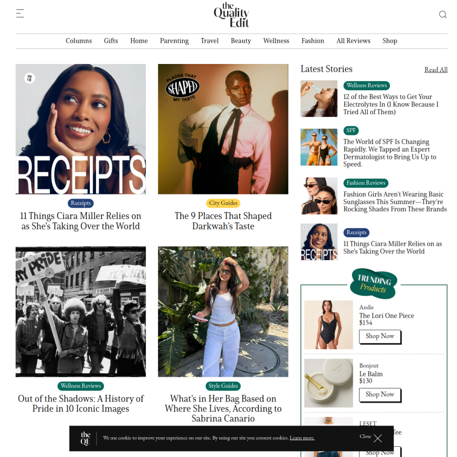thequalityedit.com homepage screenshot