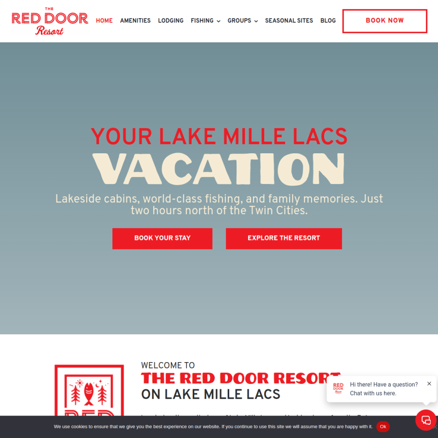 thereddoorresort.com homepage screenshot