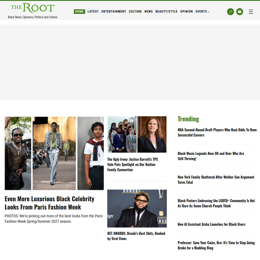 theroot.com homepage screenshot