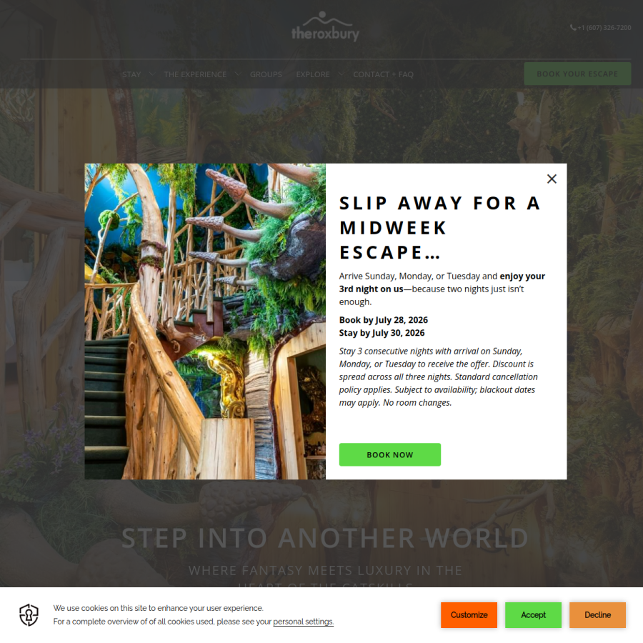 theroxburyexperience.com homepage screenshot