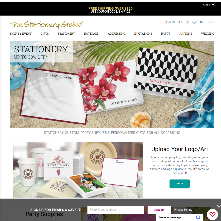 thestationerystudio.com homepage screenshot