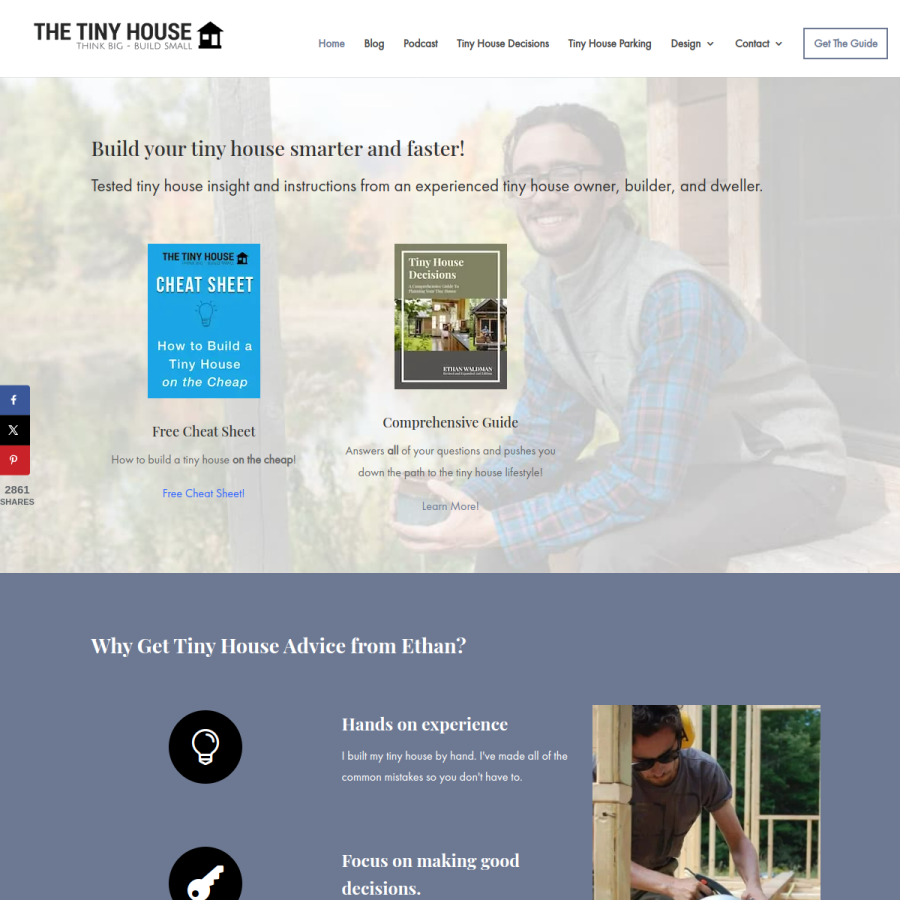 thetinyhouse.net homepage screenshot