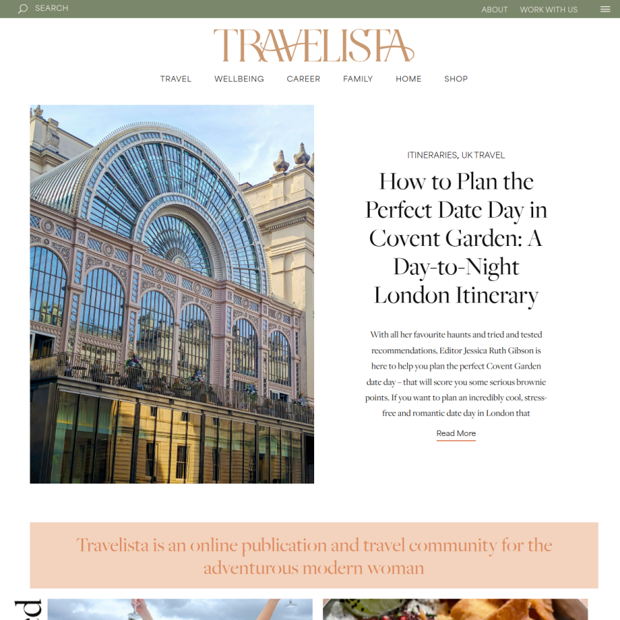 thetravelista.net homepage screenshot