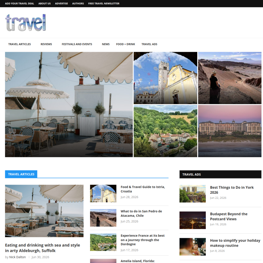 thetravelmagazine.net homepage screenshot
