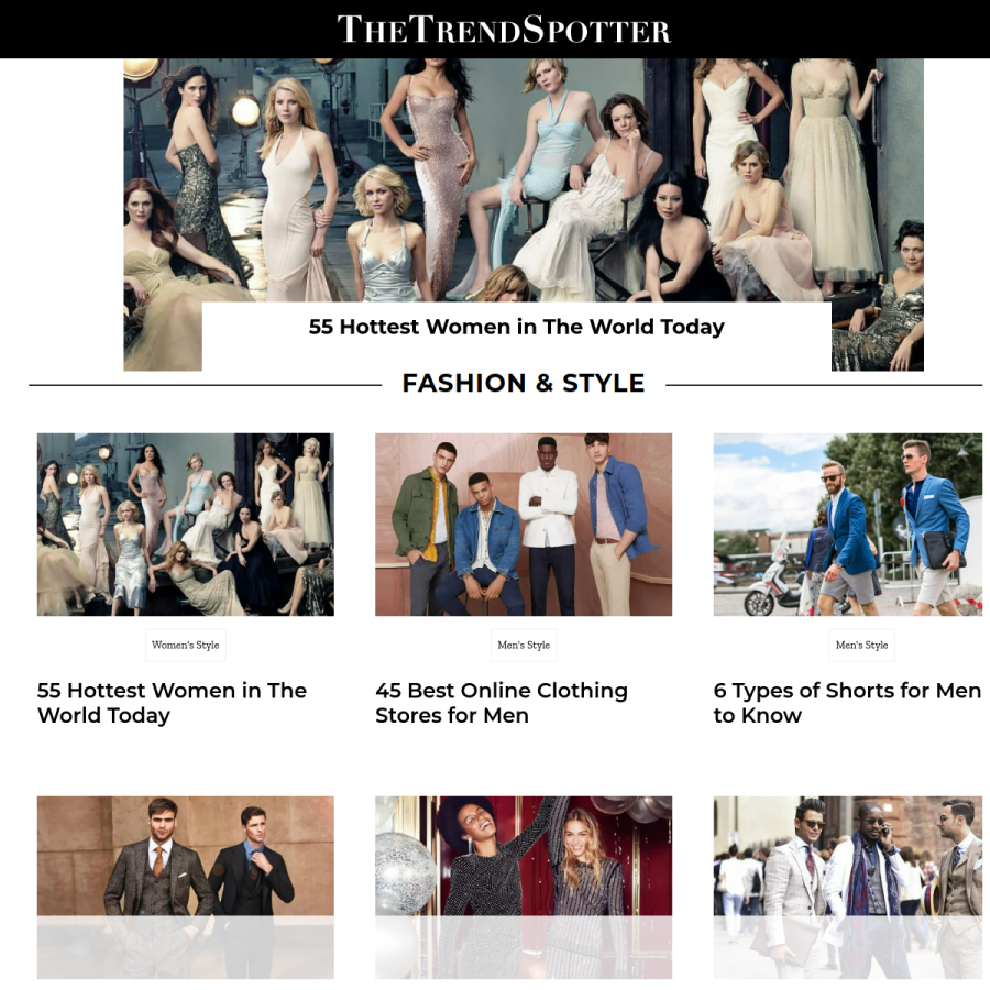 thetrendspotter.net homepage screenshot