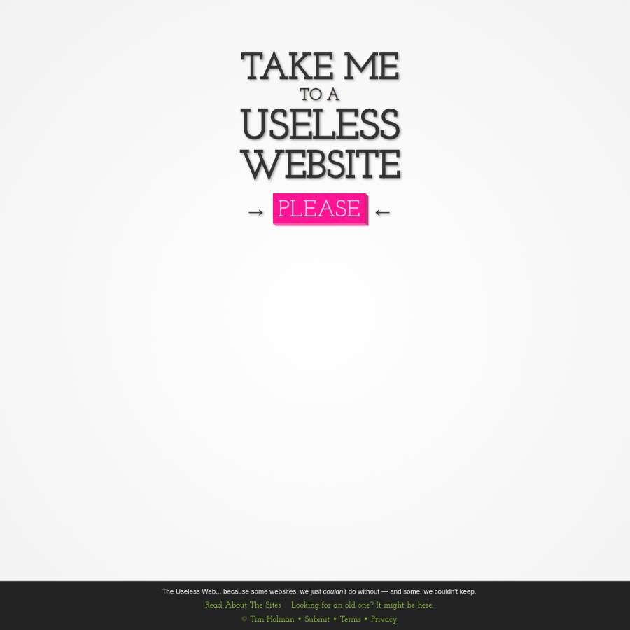 theuselessweb.com homepage screenshot