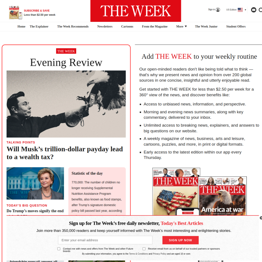 theweek.com homepage screenshot
