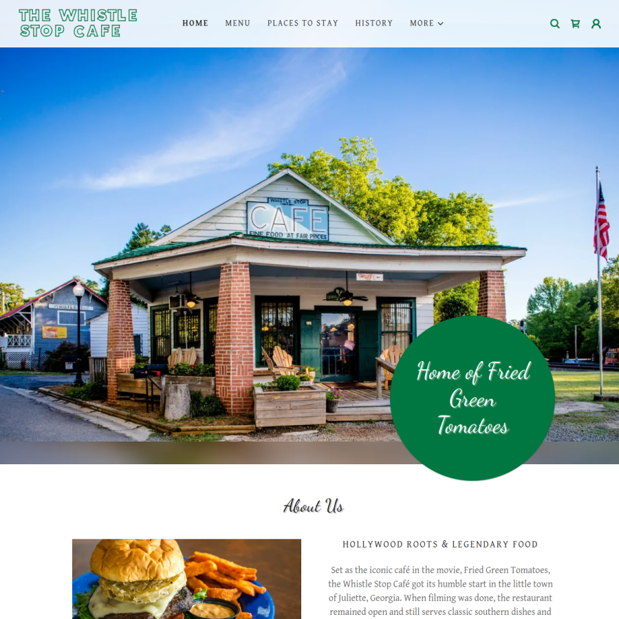 thewhistlestopcafe.com homepage screenshot