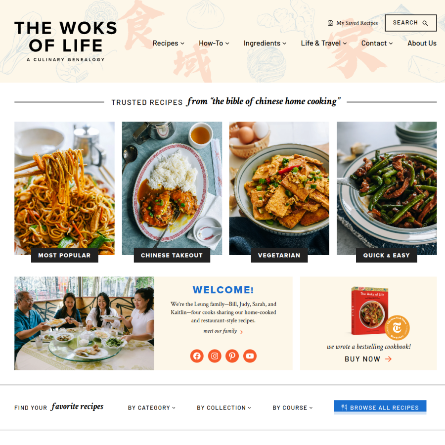 thewoksoflife.com homepage screenshot