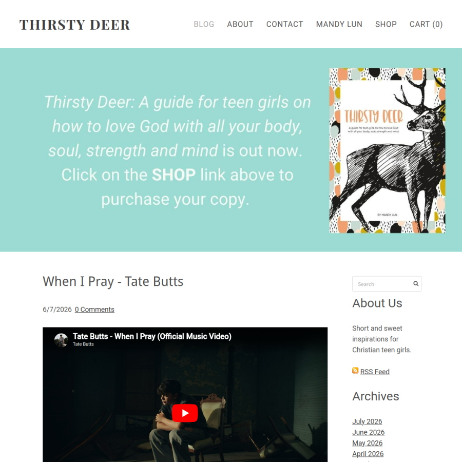 thirstydeer.net homepage screenshot