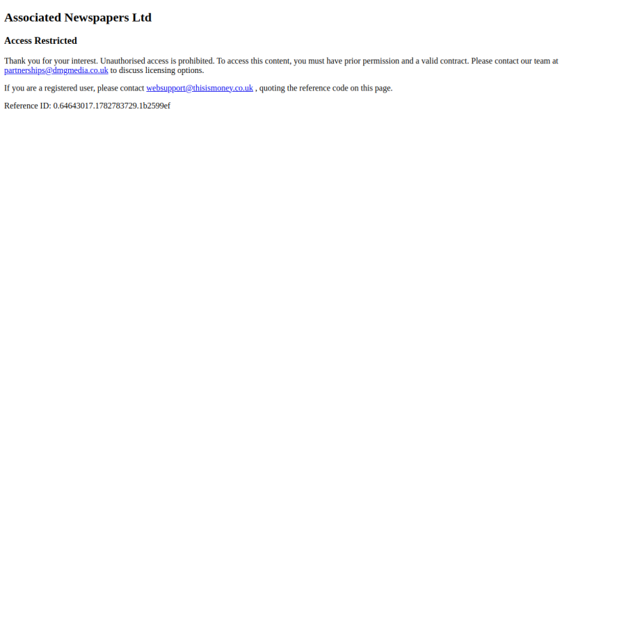 thisismoney.co.uk homepage screenshot