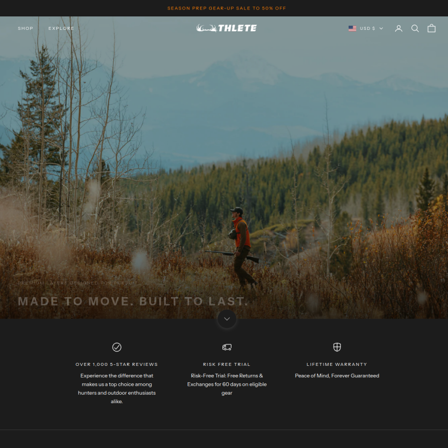 thlete.com homepage screenshot