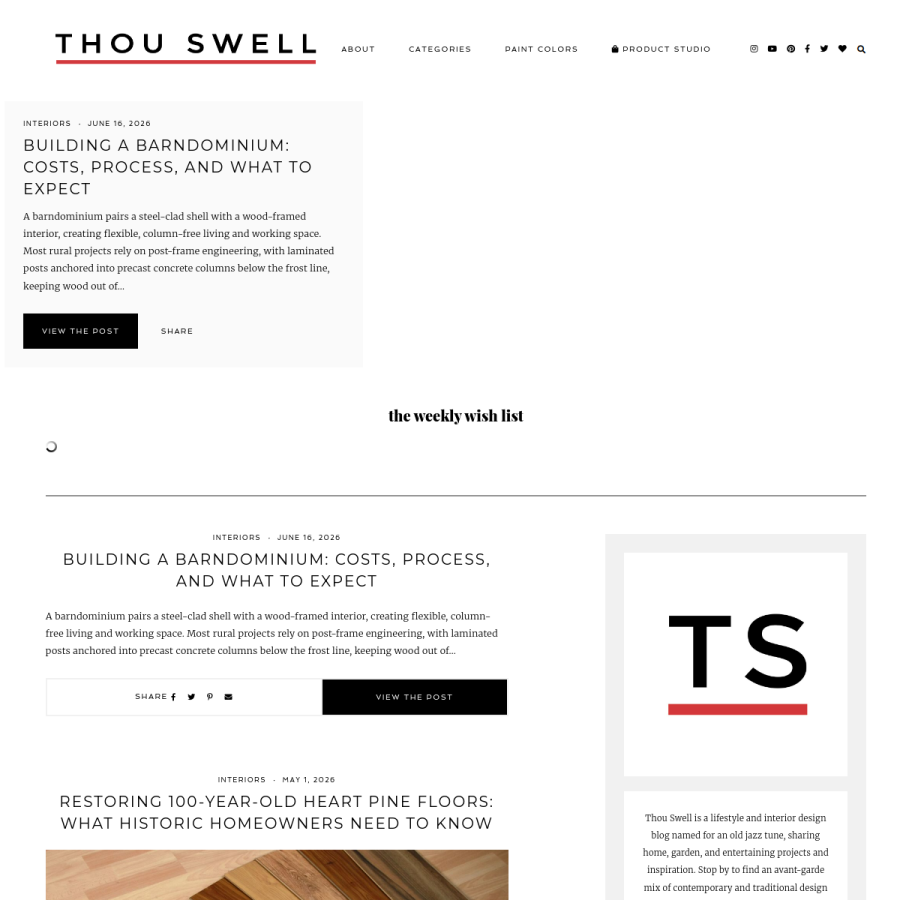 thouswell.com homepage screenshot