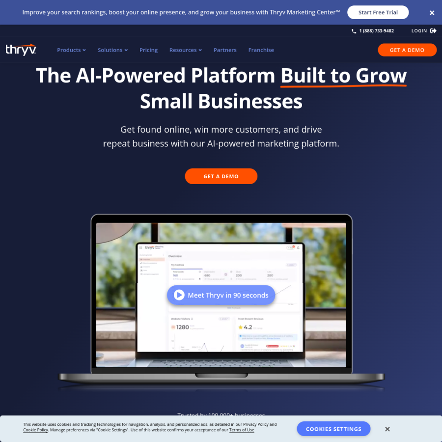 thryv.com homepage screenshot