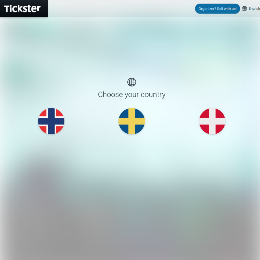 tickster.com homepage screenshot