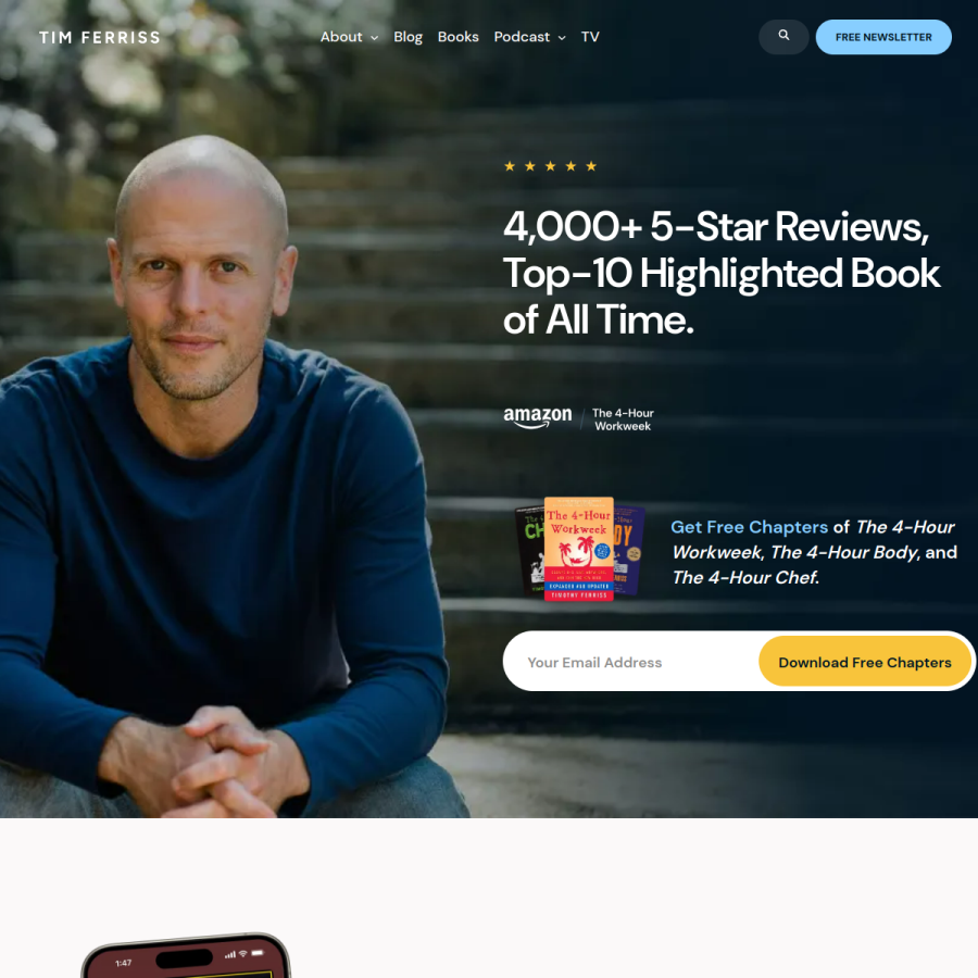 tim.blog homepage screenshot