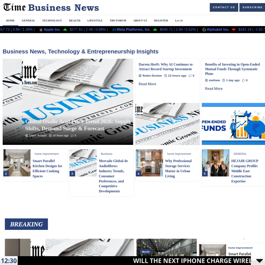timebusinessnews.com homepage screenshot