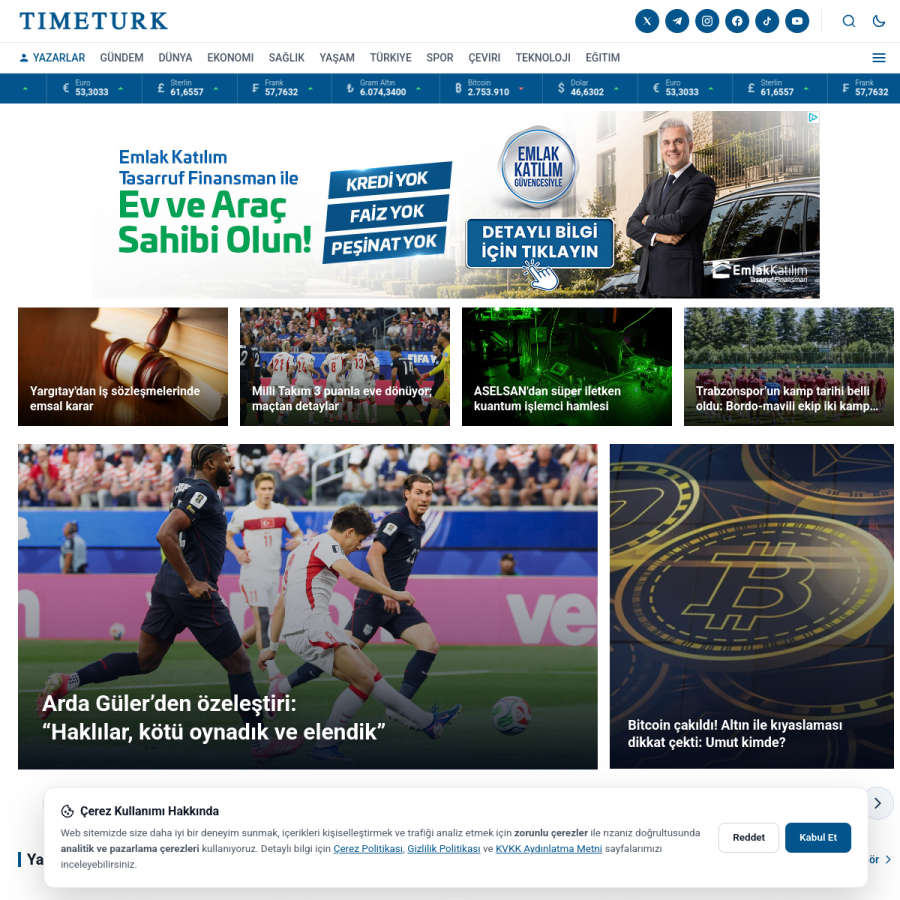 timeturk.com homepage screenshot