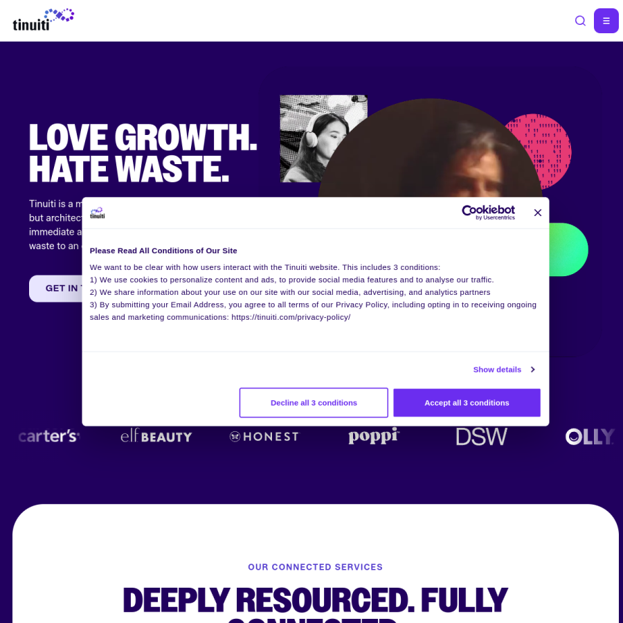 tinuiti.com homepage screenshot