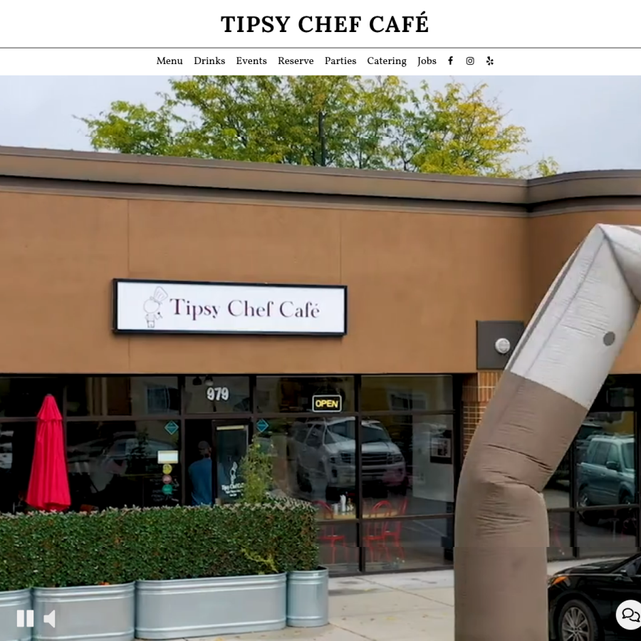 tipsychefcafe.com homepage screenshot