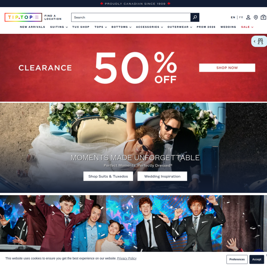 tiptop.ca homepage screenshot