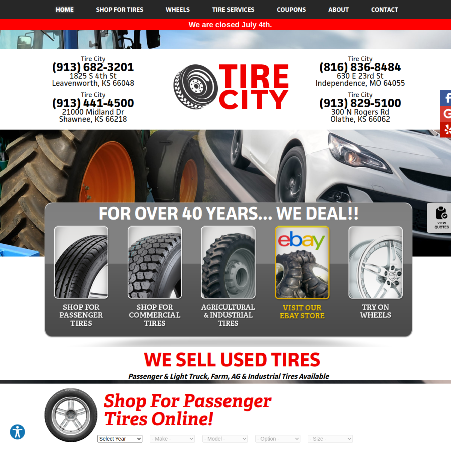 tiretown.com homepage screenshot
