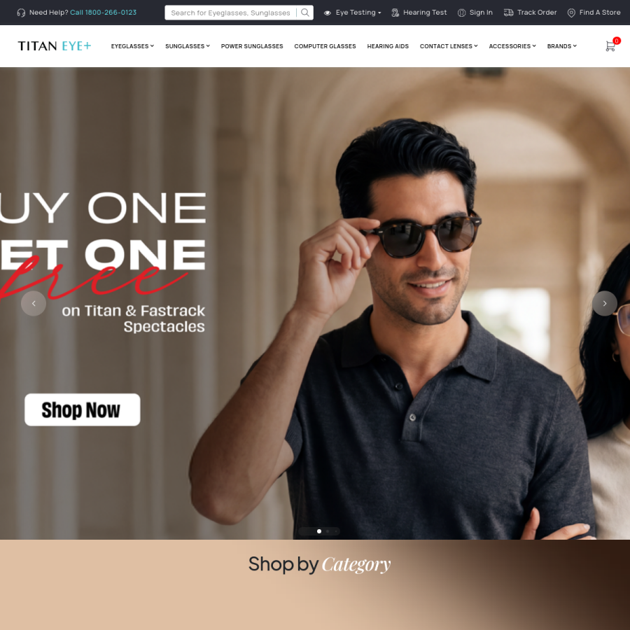 titaneyeplus.com homepage screenshot