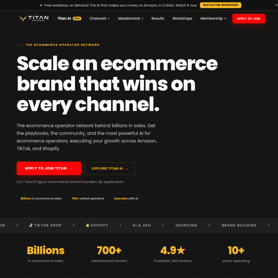 titannetwork.com homepage screenshot