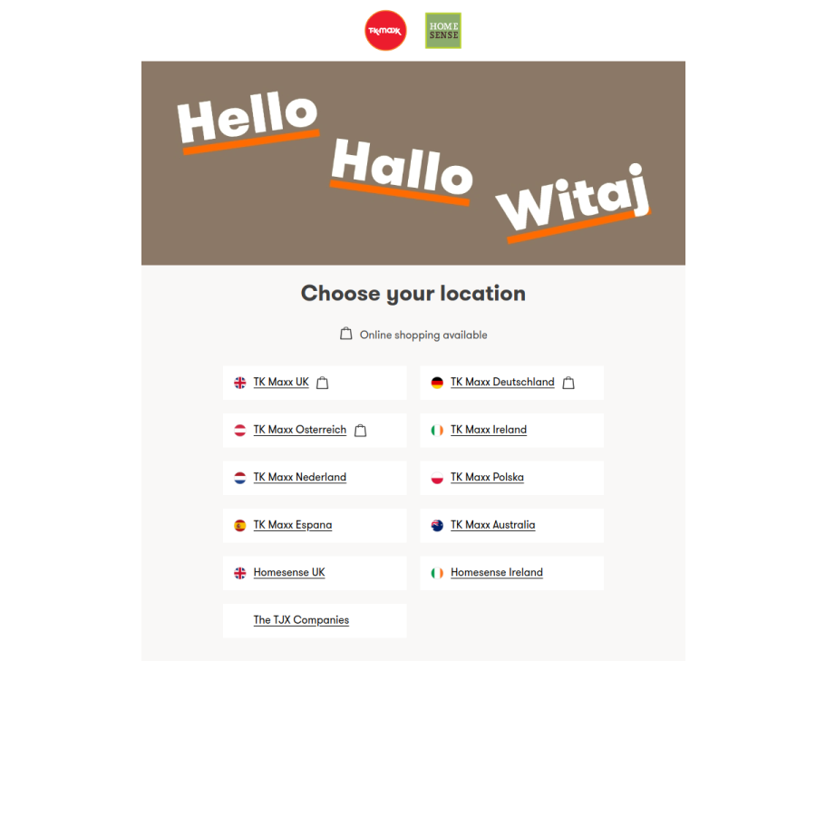 tkmaxx.com homepage screenshot