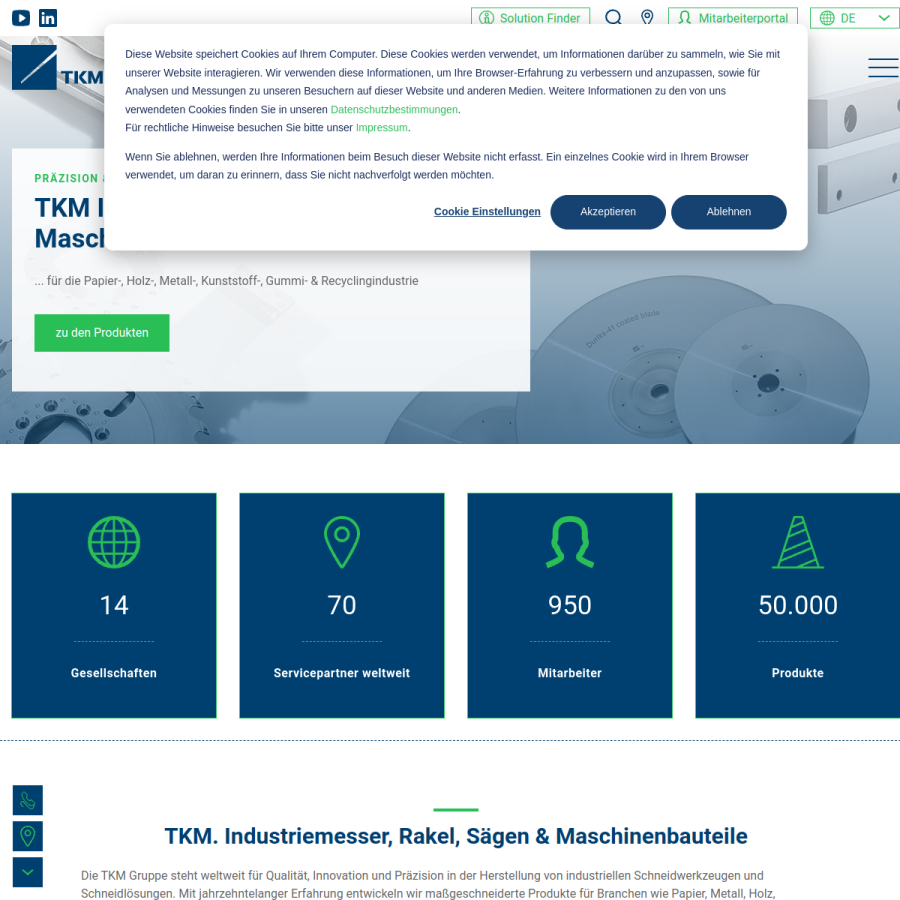 tkmgroup.com homepage screenshot