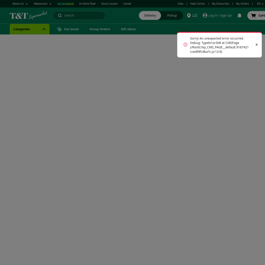 tntsupermarket.com homepage screenshot