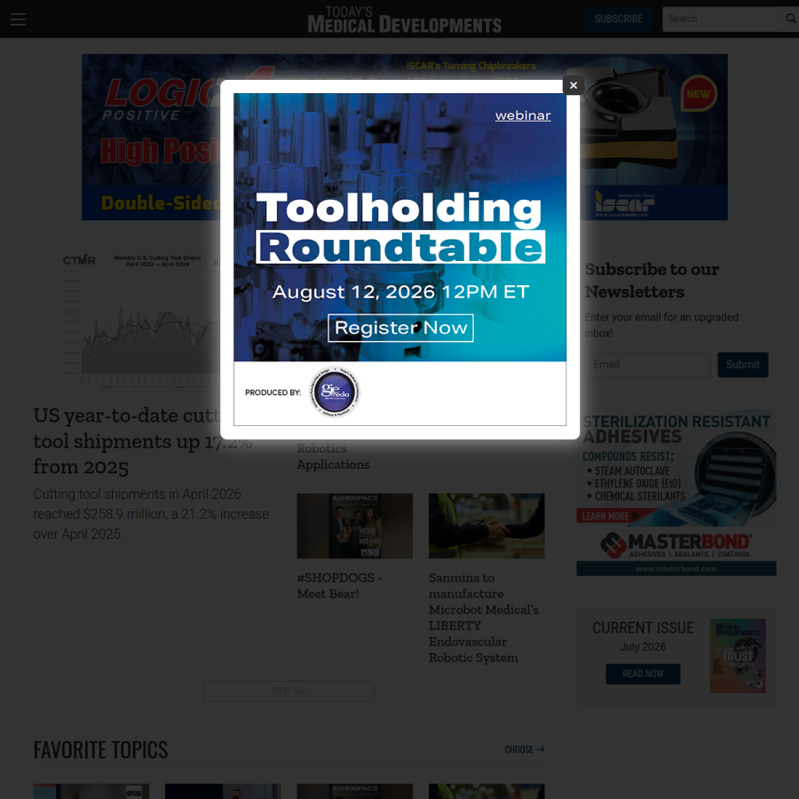 todaysmedicaldevelopments.com homepage screenshot