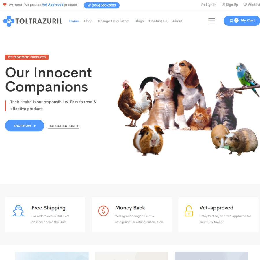 toltrazurilshop.net homepage screenshot