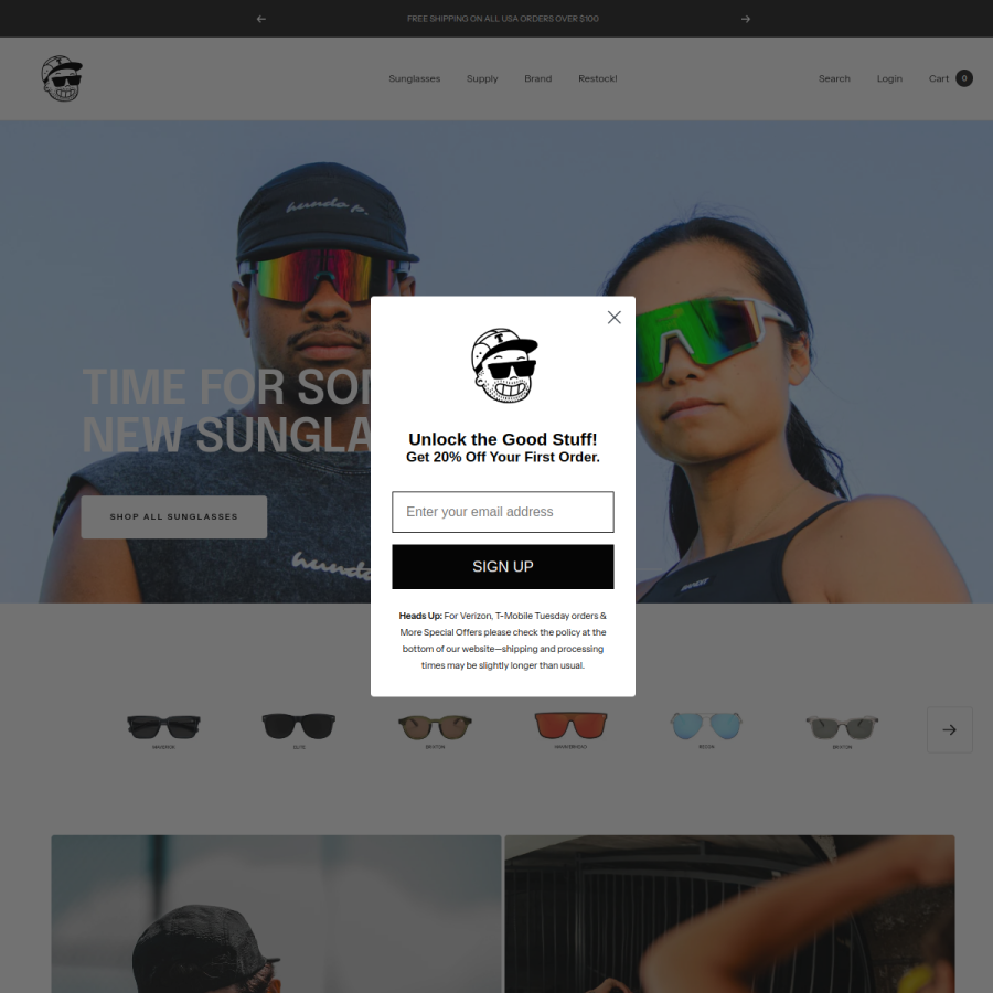 tomahawkshades.com homepage screenshot