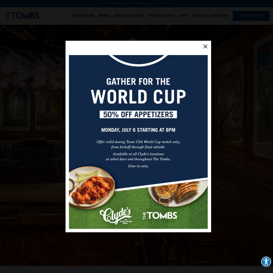 tombs.com homepage screenshot