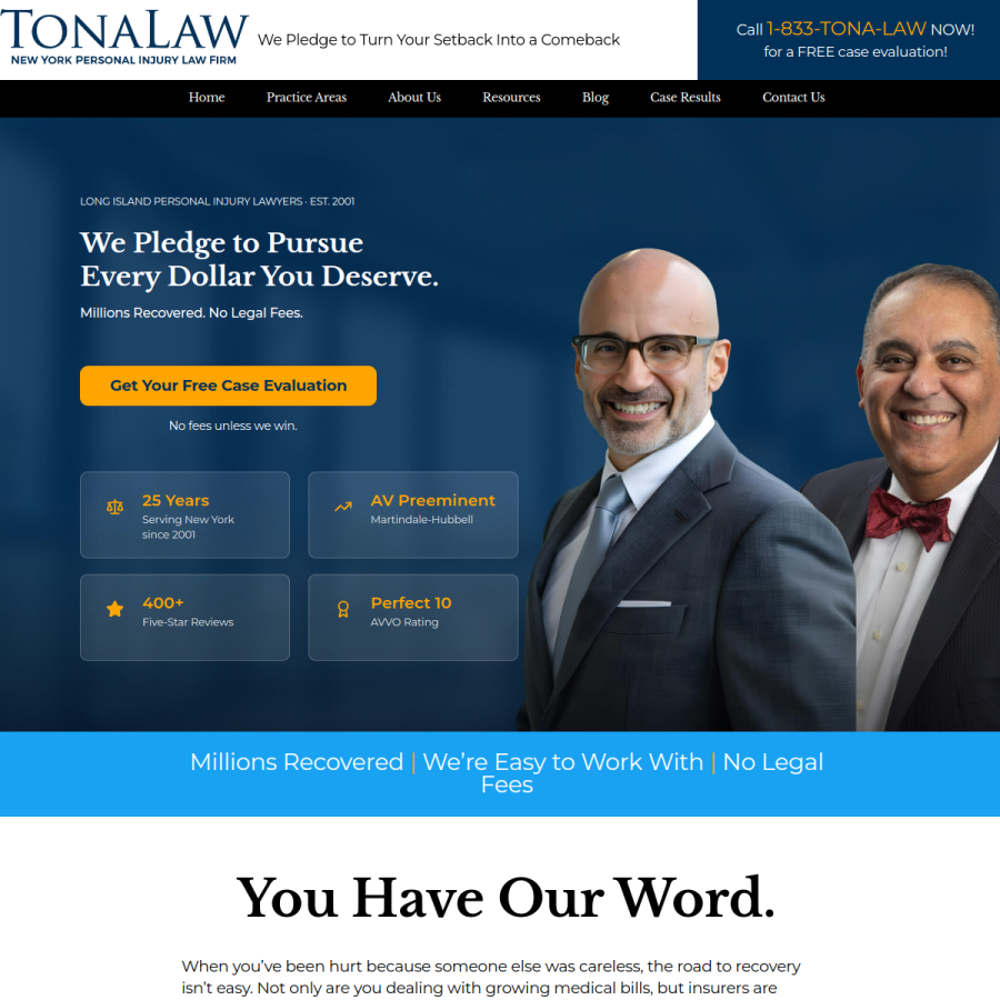 tonalaw.com homepage screenshot
