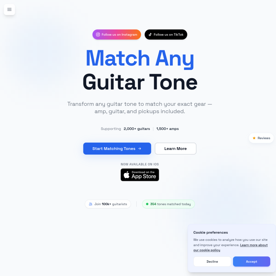 toneadapt.com homepage screenshot